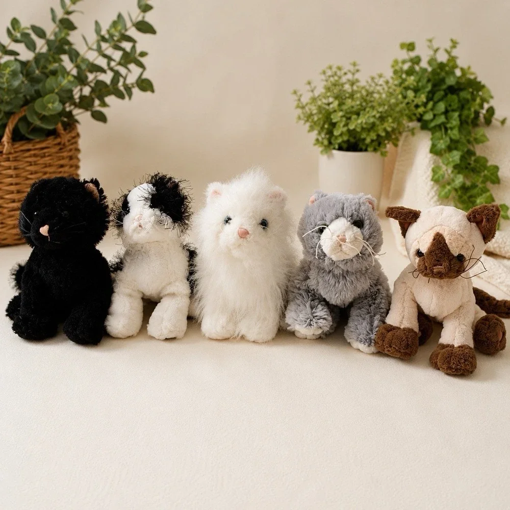 Ganz Webkinz Cats Bundle Persian Siamese Black Cat Gray Cat Plush No Codes